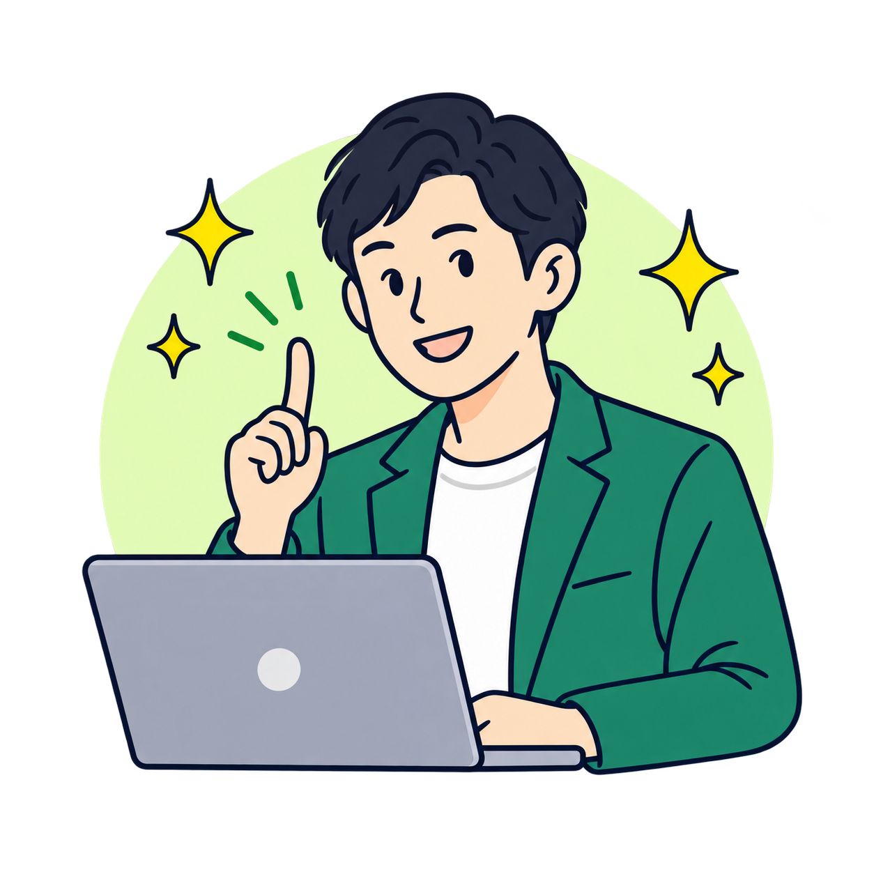 公開後の更新に直接対応する担当者のイラスト