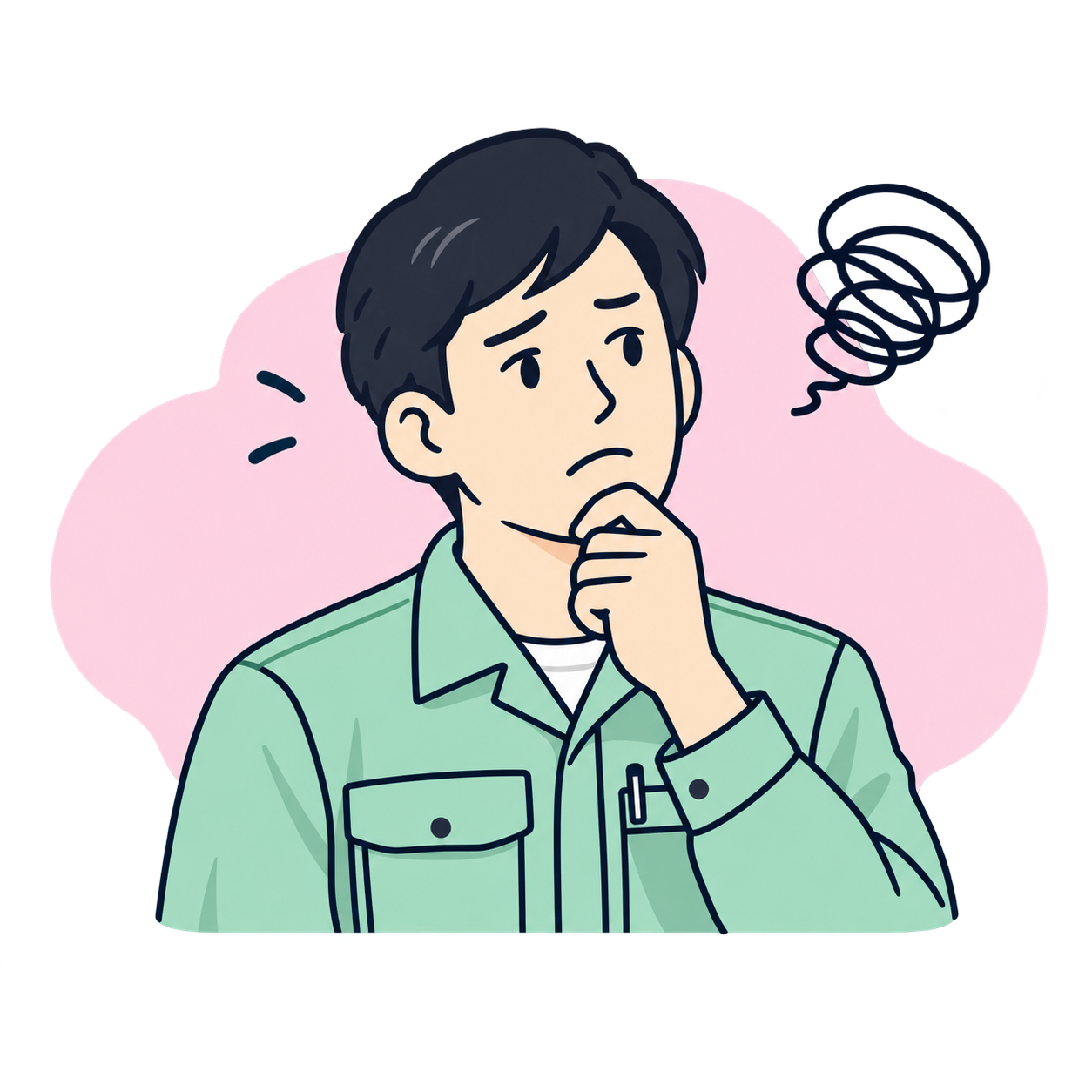料金や強みの伝え方に悩むオーナーのイラスト